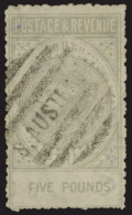 O        90 (204a) 1886 £5 Grey Q Victoria^, Wmkd Crown And SA, Perf 11½-12½, With "S.... - Oblitérés