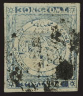 O        8a (38) 1851 2d Dull Ultramarine Sydney View^ On Stout Yellowish Vertically Laid Paper, Plate V, Imperf,... - Used Stamps