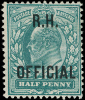 *        O63-64 (O91-92) 1902 ½d-1d K Edward VII Overprinted R.H. OFFICIAL^, Wmkd Imperial Crown, Perf 14,... - Service