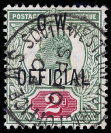 O        O51 (O38) 1902 2d Yellowish Green And Carmine-red K Edward VII O.W. OFFICIAL^, Wmkd Imperial Crown, Perf... - Service