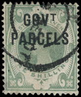 O        O36 Var (O68b) 1890 1' Dull Green Q Victoria Official^ Govt. Parcels With VARIETY - Dot To Right Of "T",... - Service