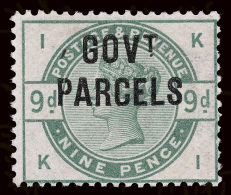 *        O29 Var (O63 Var) 1883 9d Dull Green Q Victoria^ Overprinted GOVT PARCELS, VARIETY - SG Type O7 Overprint... - Dienstzegels