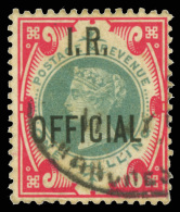 O        O18 (O19) 1901 1' Green And Carmine Q Victoria Overprinted I.R. OFFICIAL^, Wmkd Imperial Crown, Only 2400... - Oficiales