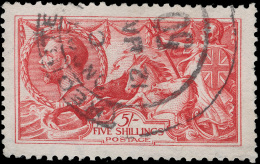 O        174 (401) 1913 5' Rose-carmine K George V Sea Horses^, Waterlow Printing, Wmkd "GvR" Single Cypher, Perf... - Gebruikt