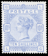 **       109 Var (183a) 1884 10' Pale Ultramarine Q Victoria^ On White Paper, Wmkd Large Anchor, Perf 14, Rich... - Neufs