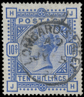 O        109 (183) 1883-84 10' Ultramarine Q Victoria On White Paper^, Wmkd Large Anchor, Perf 14, Perfectly... - Gebraucht