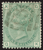 O        64 (150) 1875 1' Green Q Victoria^, Plate 12, Wmkd Spray Of Rose, Perf 14, Perfectly Centered, Lightly... - Usados