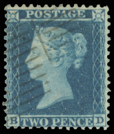 O        10 (19) 1854 2d Deep Blue Q Victoria^ On Paper More Or Less Blued, Plate 4, Wmkd Small Crown, Perf 16,... - Usados