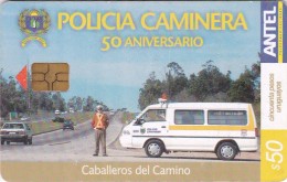 Uruguay TC 350a, Policia Caminera 50 Aniversario, 2 Scans. - Uruguay