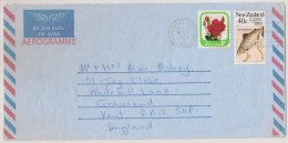 Cover Circulated - 1984 - New Zealand (Auckland)  To England (Kent) - Aerogramme - Brieven En Documenten