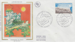 Enveloppe  FDC  1er  Jour  ANDORRE   ANDORRA   Communauté  De  Travail  Des  Pyrénées   1984 - FDC