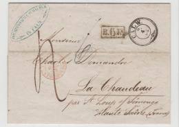 Wtb194 /  WÜRTTEMBERG - Calw 1858 Nach Frankreich Mit Klarem Stempelabschlag - Cartas & Documentos