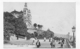 MONTE CARLO - N° 78 - LA TERRASSE AVEC PERSONNAGES ET LE CASINO - CPA NON VOYAGEE - Terraces