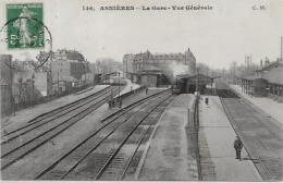 CPA Asnières Sur Seine Hauts De Seine Circulé Chemin De Fer Gare - Asnieres Sur Seine