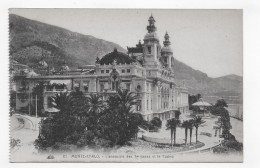 MONTE CARLO - N° 65 - L' ENSEMBLE DES TERRASSES ET CASINO - PETIT ACCROC EN BAS - CPA NON VOYAGEE - Terrassen