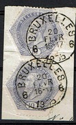 TG 11b  Paire  Obl  BXL 6  20 - Telegraphenmarken [TG]