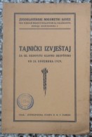 JUGOSLAVENSKI NOGOMETNI SAVEZ, TAJNICKI IZVJESTAJ ZA XII. REDOVITU GLAVNU SKUPSTINU 1929, Kingdom Of Yugoslavia - Ginnastica