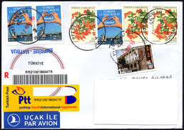 TURKEY 2016 - REGISTERED - TOURISM: ISTANBUL - FRUITS: SCARLET FIRETHORN - POSTAL BUILDINGS - Covers & Documents