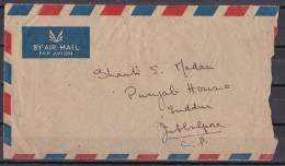 BURMA, 1949, Airmail Letter From Rangoon To Jubbulpore, 2 Stamps Fauna - Birmania (...-1947)