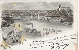 GRUSS AUS SCHAFFHAUSEN →schöne Mehrbild-Lithokarte Anno 1906 - Autres & Non Classés