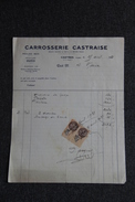 Facture Ancienne, CASTRES, CAROSSERIE CASTRAISE, Poulies Bois, Peinture DUCO - 1900 – 1949