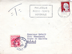 M. De Decaris  - 0,25 F -  "RELATIONS AVEC LA TUNISIE" - LSE "TAXEE" - 1960 Marianne (Decaris)