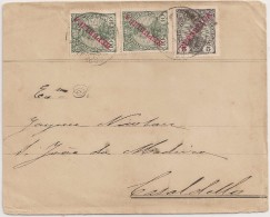 Cover Circulated - 1910 - Portugal - S. João Da Madeira (Casaldelo) - Stamp D. Manuel II - Afinsa 171 E 172 - Briefe U. Dokumente