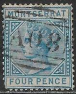 Montserrat Oblitérér, No: 4, Coté 100 Euros, Y & T, USED, CATALOGUE VALUE 100 EUROS, 1880 - Montserrat