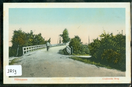 NETHERLANDS - HILVERSUM -CRAILOSCHE BRUG - MAN RIDING BICYCLE OVER BRIDGE - VINTAGE ORIGINAL (3859) - Hilversum