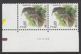 Belgique COB 2920 ** (MNH) - Date : 10.IV.00 - Planche 1 - Dated Corners