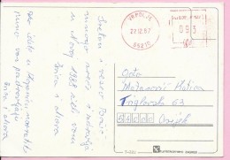 Red Postmark, Vrpolje, 22.12.1987., Yugoslavia, Postcard - Autres & Non Classés