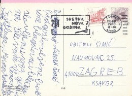 Happy New Year, Zagreb, 29.12.1988., Yugoslavia, Postcard - Otros & Sin Clasificación