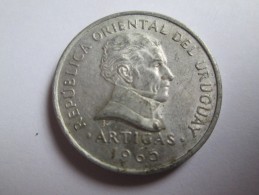 1965 URUGUAY 50 CENTESIMOS, MONEDA MONNAIE COIN ALUMINIO ALUMINUM - Uruguay