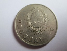 1980 URUGUAY 1 PESO, MONEDA MONNAIE COIN - Uruguay