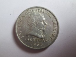 1965 URUGUAY 20 CENTESIMOS, MONEDA MONNAIE COIN ALUMINIO ALUMINUM - Uruguay