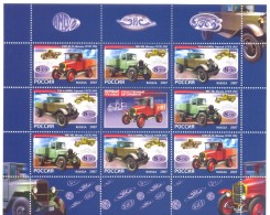 2007. Russia, Old Cars, Sheetlet, Mint/** - Ungebraucht