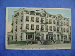 CP AMERIQUE- ETATS UNIS - HOTEL LAFAYETTE- UNIVERSITY PLACE AND NINTH STREET NEW YORK - 1925 - Bar, Alberghi & Ristoranti