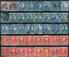 RARE LOT SET 40 US USA AMERICA 2+3+5 CENTS OVERPRINT 1920"S USED STAMP TIMBRE SUPERB LOW PRICE - Collections