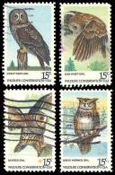 Etats-Unis / United States (Scott No.1760-63 - Owl) (o) Set Of 4 - Usati