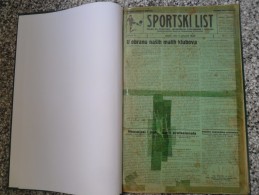 SPORTSKI LIST, SLUZBENO GLASILO OSJECKOG NOGOMETNOG PODSAVEZA, OSIJEK 1928,1929,1930  57 PIECES, BANDED - Boeken