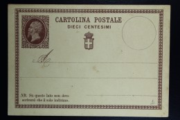 Italia: Cartolina Postale Mi Nr 1 Unused - Entero Postal