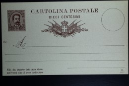 Italia: Cartolina Postale Mi Nr 12 Unused   1882 - Stamped Stationery