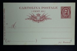 Italia: Cartolina Postale Mi Nr 17 Unused   1889 - Interi Postali