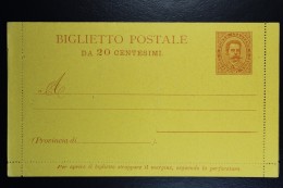 Italia: Biglietto Postale  Mi  K 2   1889 - Ganzsachen