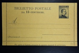 Italia: Biglietto Postale  Mi  K 15 1919 - Ganzsachen