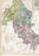 CARTE GEOGRAPHIQUE 1880 FRANCE DEPARTEMENT DES HAUTES ALPES ET PLAN DE GAP PAR MALTE BRUN - Cartes Géographiques