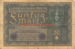 1919 Fünfzig Reichsbanknote 50 - 50 Mark