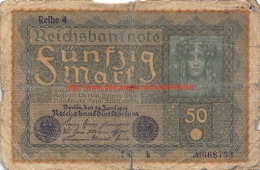 1919 Fünfzig Reichsbanknote 50 - 50 Mark