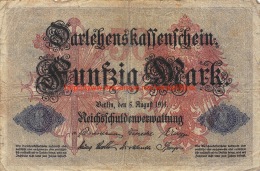 Fünfzig Mark 50 1914 Reichschuldenverwaltung - 50 Mark