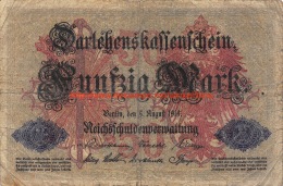 Fünfzig Mark 50 1914 Reichschuldenverwaltung - 50 Mark